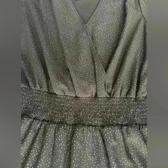 Michael Kors Women's Black Smocked Ruffled Lined Flutter Sleeve Dress (21) - Picture 9 of 10